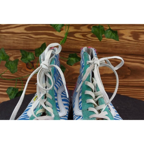 Vans x Disney Mickey Mouse Girls Youth 3 High Top Sneakers Pink Blue Suede - Picture 3 of 7